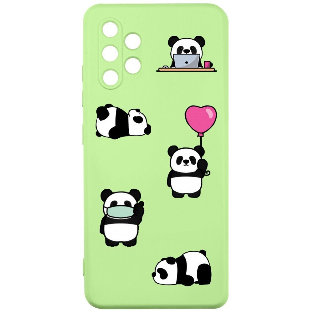 Накладка MiaMi Cartoon для Samsung A32 Green Panda-0