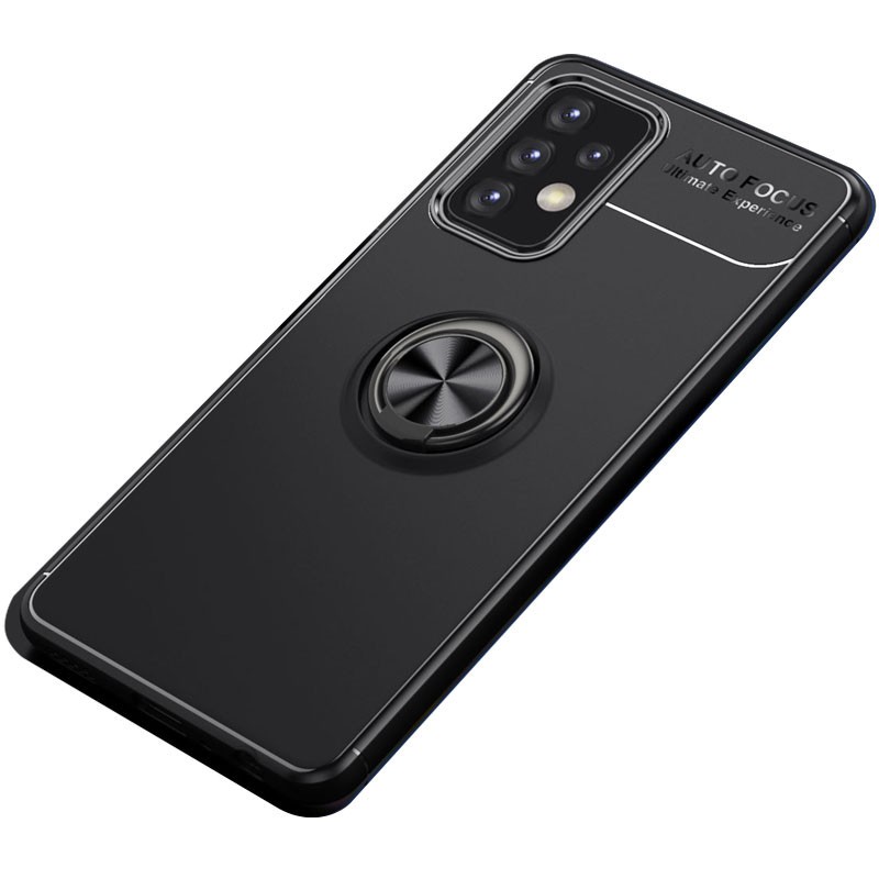 Накладка Deen ColorRing для Samsung A72 чорна-0