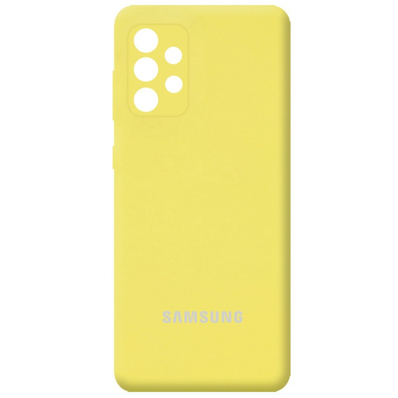 Silicone Cover Full Camera (AA) для Samsung A52 4G/A52 5G (Yellow)-0