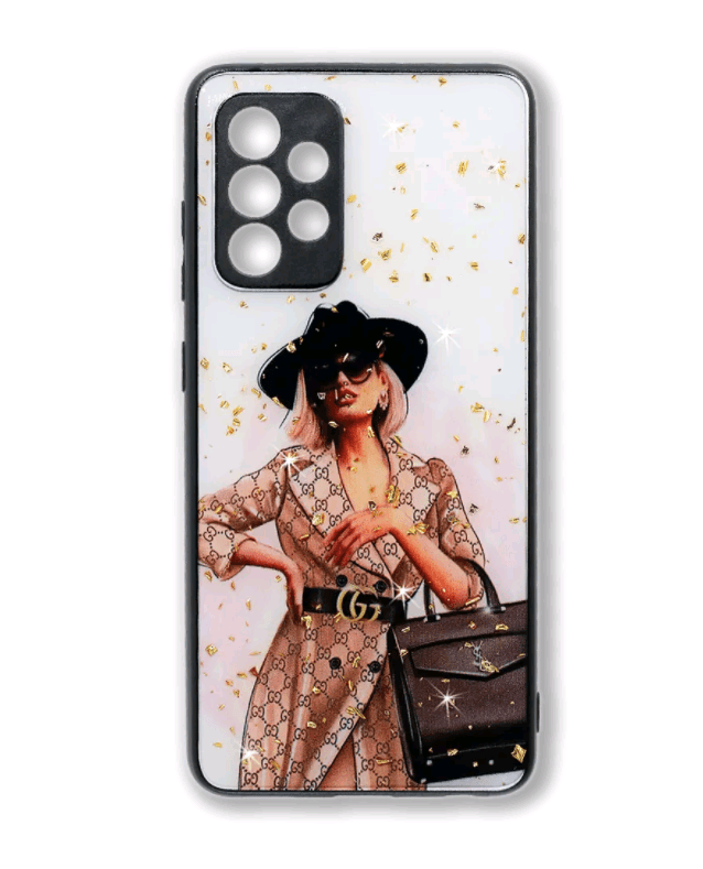 Накладка Mix Art для Samsung A32 4G  Дівчина в брендовому тренчі-0