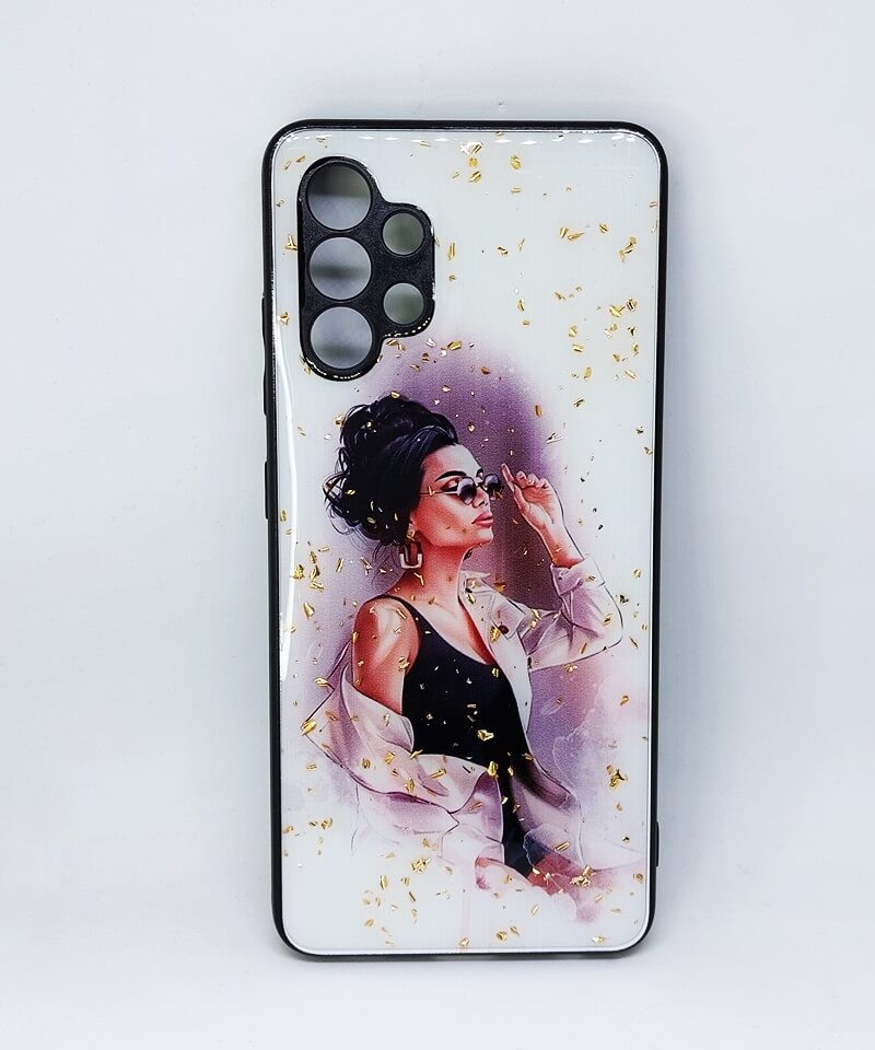 Накладка Mix Art для Samsung A32 4G Дівчина з високою зачіскою-0