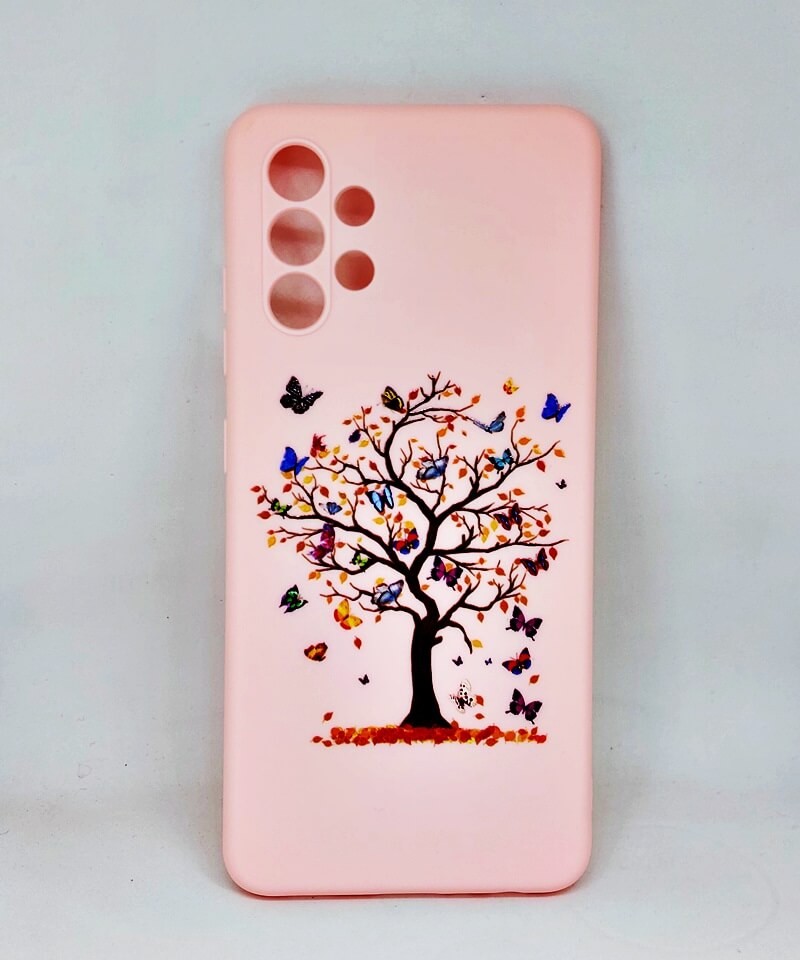 Накладка Candy color для Samsung A32  Метелики  (pink)-0