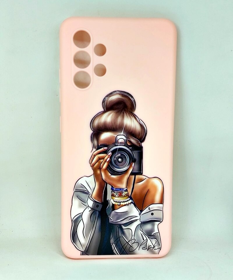 Накладка Candy color для Samsung A32  Photographer  (pink)-0