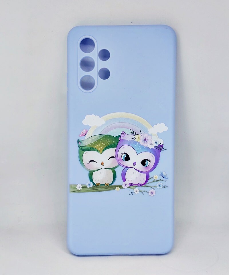 Накладка Candy color для Samsung A32  Сови (lilac)-0