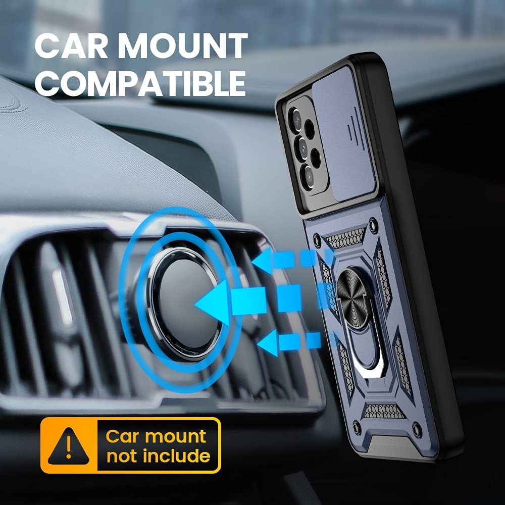 Накладка Camshield Serge Ring для Samsung A32 4G синя-1