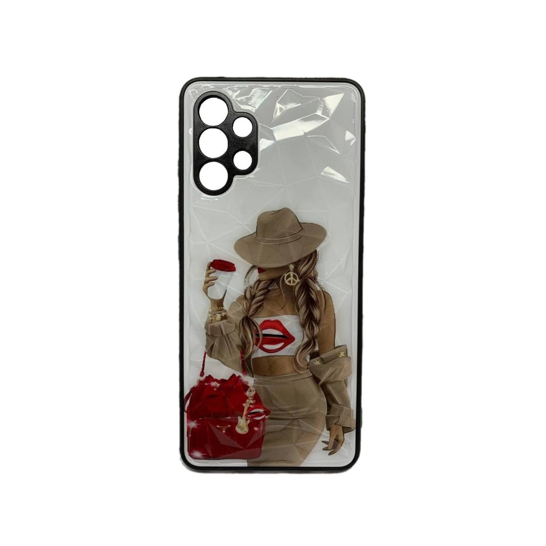 Накладка Ladies Camera для Samsung A32 4G Дівчина з червоною сумкою-0