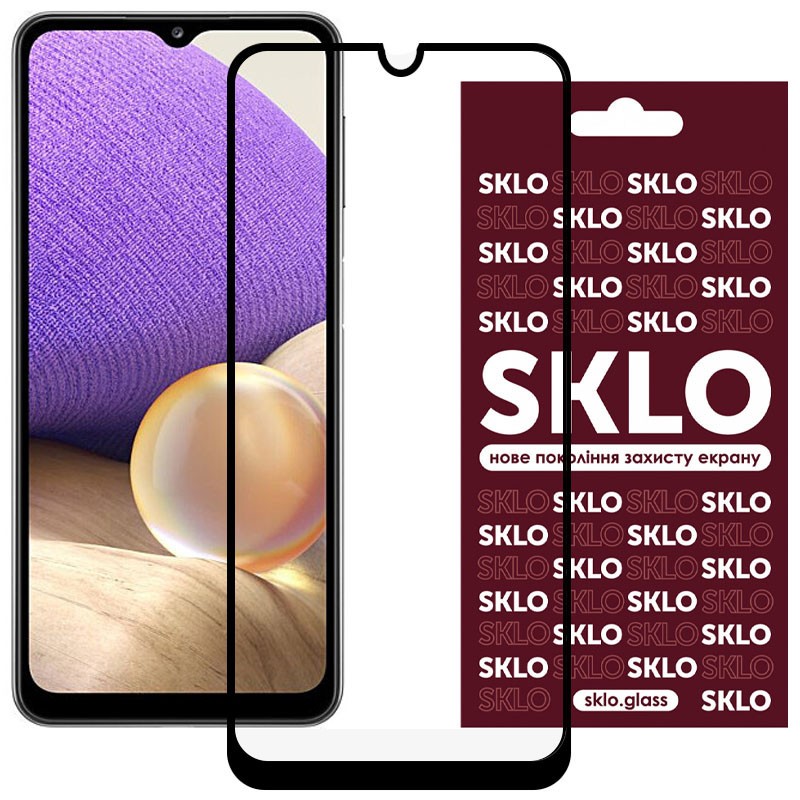 Захисне скло SKLO 3D (full glue) для Samsung A32 4G-0