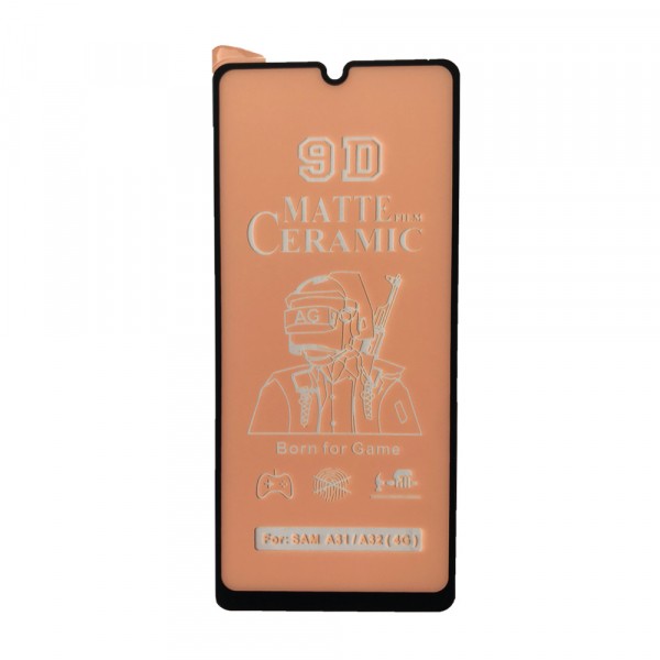 Гнучке скло Ceramic MATT для Samsung A32/A22/M32/A31 матове з чорною рамкою-0