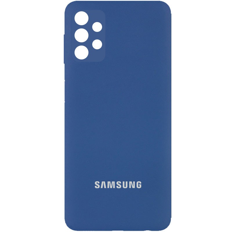 Silicone Cover Full Camera (AA) для Samsung A53 (Navy blue)-0