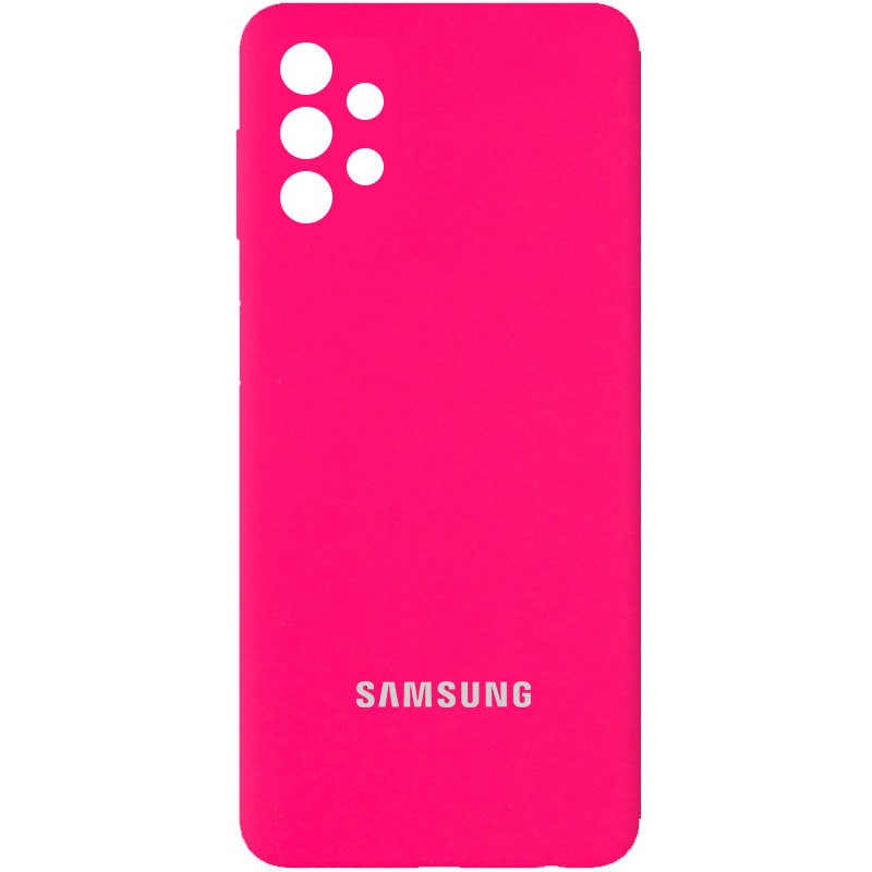 Silicone Cover Full Camera (AA) для Samsung A72 4G / A72 5G (Barbie pink)-0