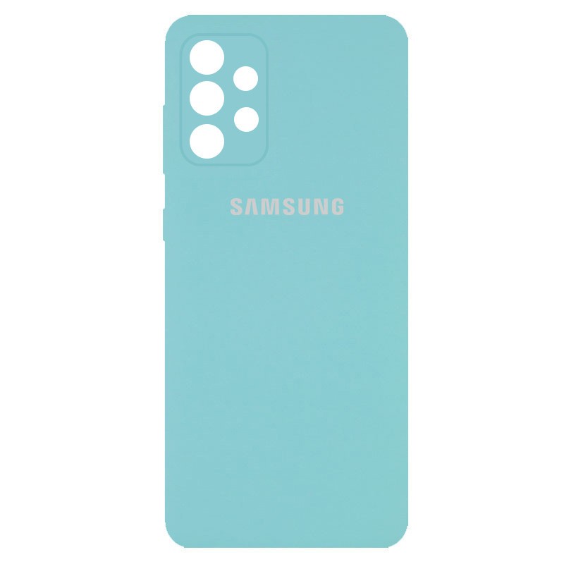 Silicone Cover Full Camera (AA) для Samsung A52 4G/A52 5G (Ice blue)-0