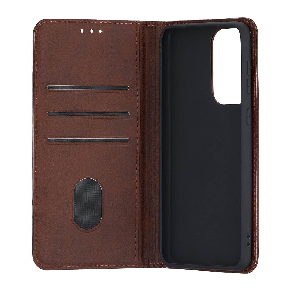 Книжка Black TPU Magnet для Samsung A33  коричнева-2