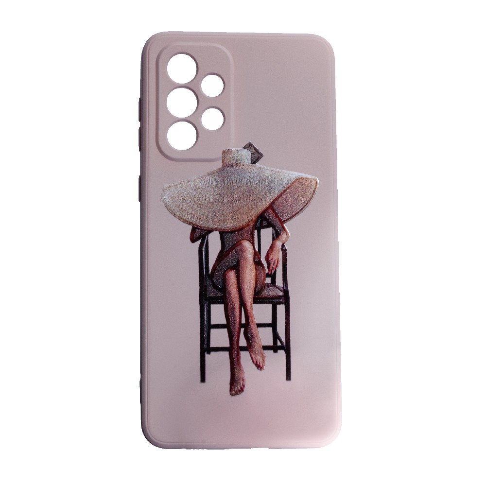 Накладка Silicone ART для Samsung A33 "Lady with Hat"-0