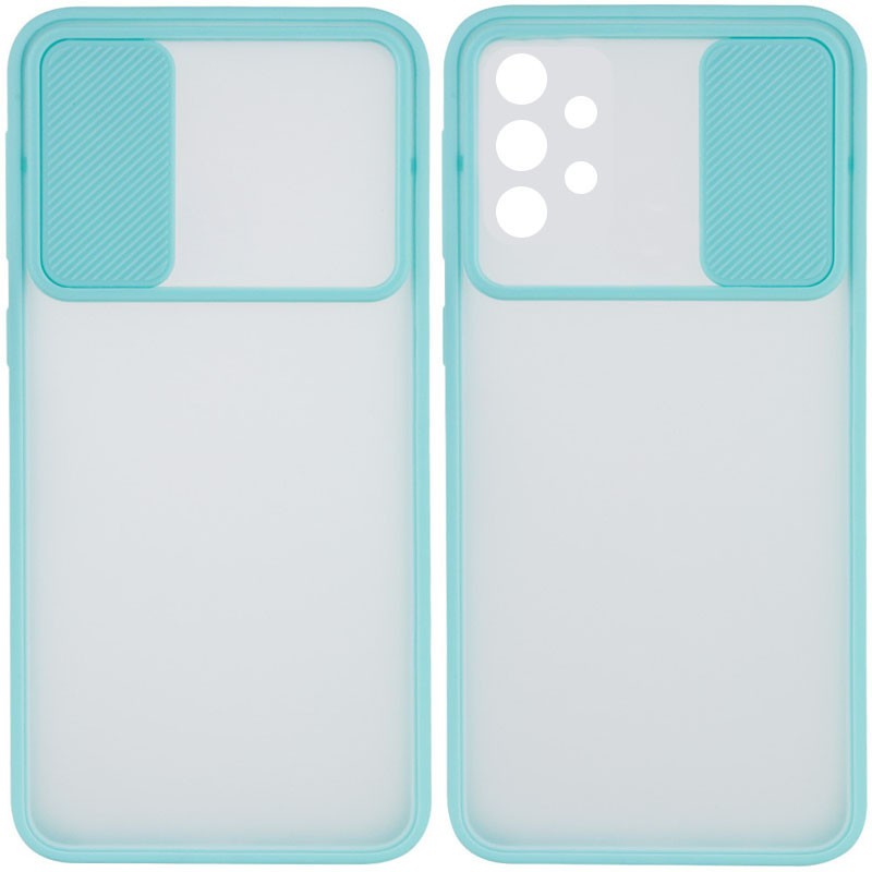 Накладка Camshield mate TPU для Samsung A73 бірюзова шторка-0