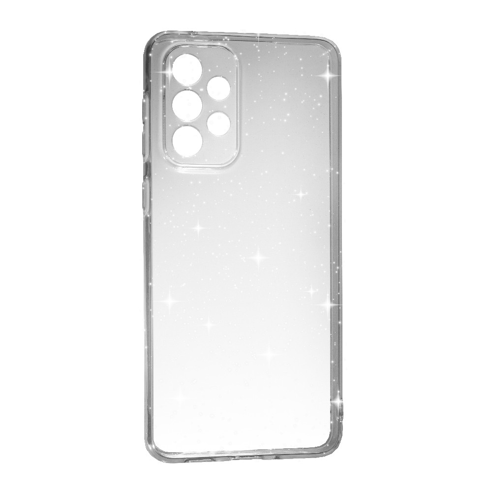 Накладка Molan Cano Glossy Jelly для Samsung A33 прозора з блискітками-0