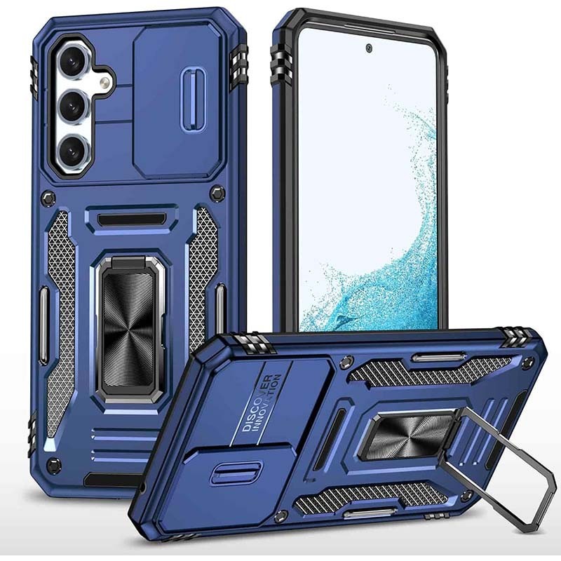 Накладка Camshield Army Ring для Samsung A34 Синя-0