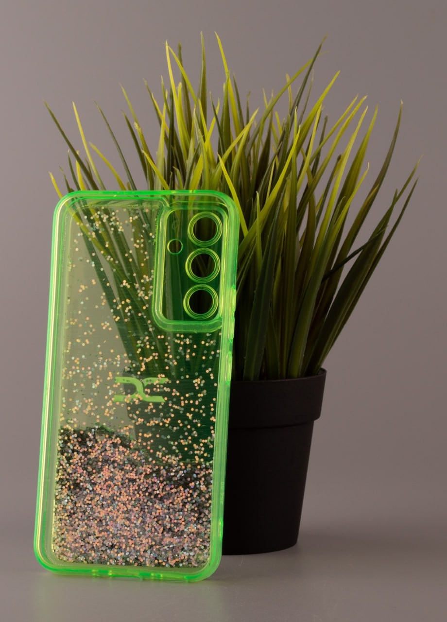 Накладка Fluid Painted для Samsung A14 зелений (переливається)-1