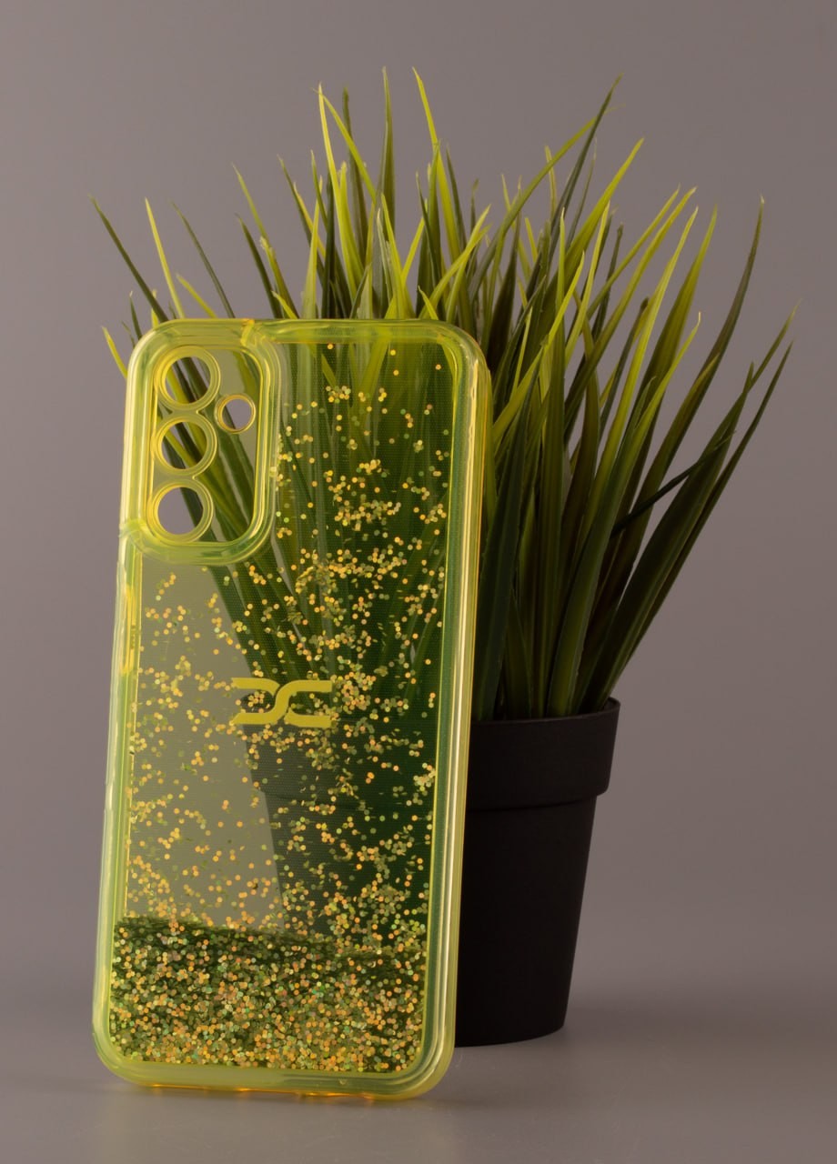 Накладка Fluid Painted для Samsung A24 жовтий (переливається)-0
