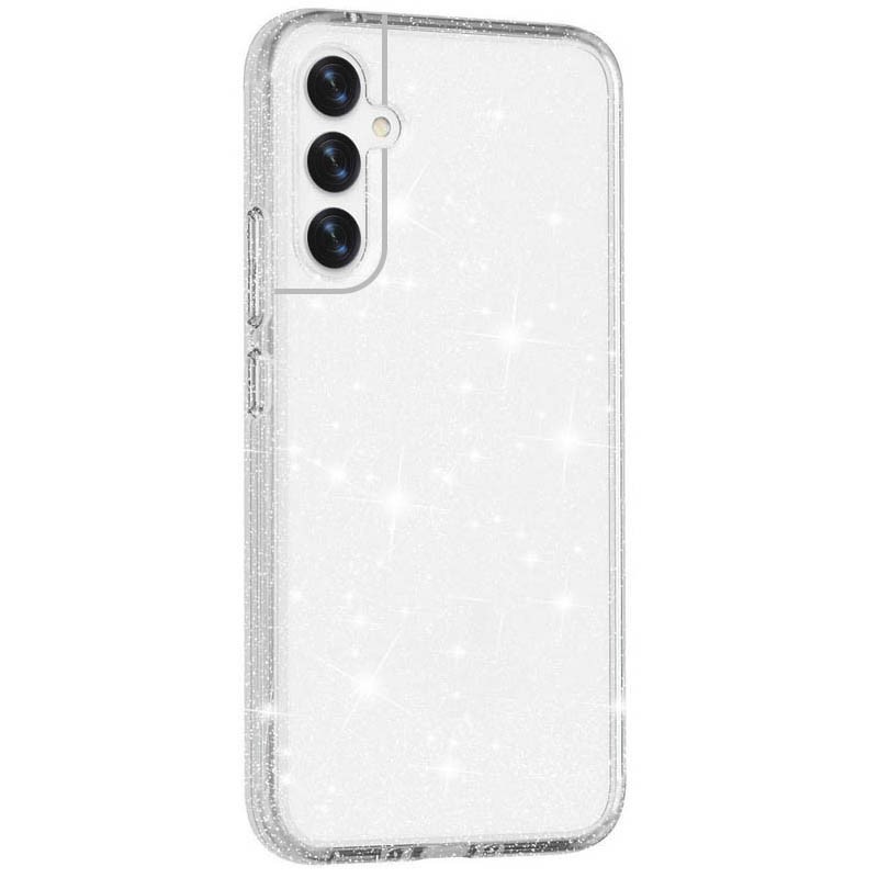 Накладка Molan Cano Glossy Jelly для Samsung A55 прозора з блискітками-0