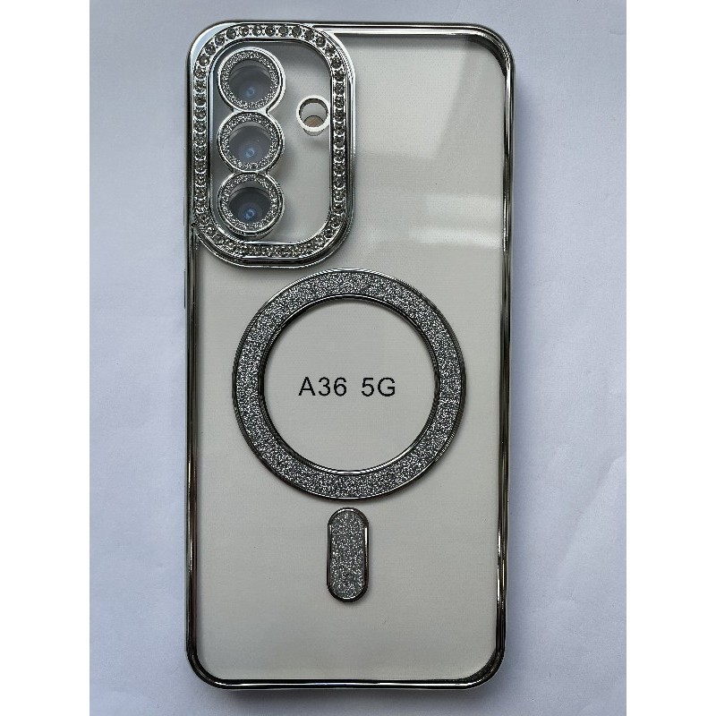 Чохол Clear Diamonds Magsafe для Samsung A36 сріблястий-0