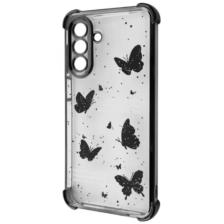 Чохол WAVE Winkie для Samsung A36/A56  black/butterfly-0
