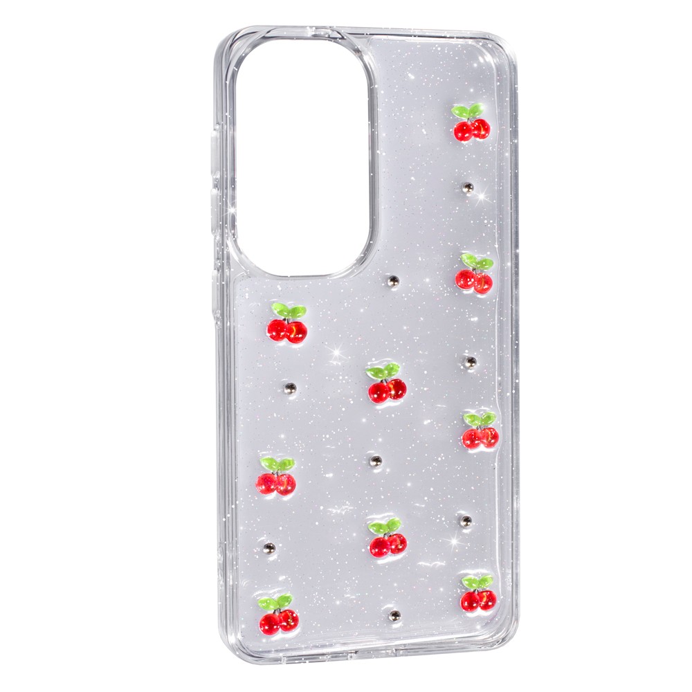 Накладка Shiny Crystal bow для Samsung A57 (Cherry)-0