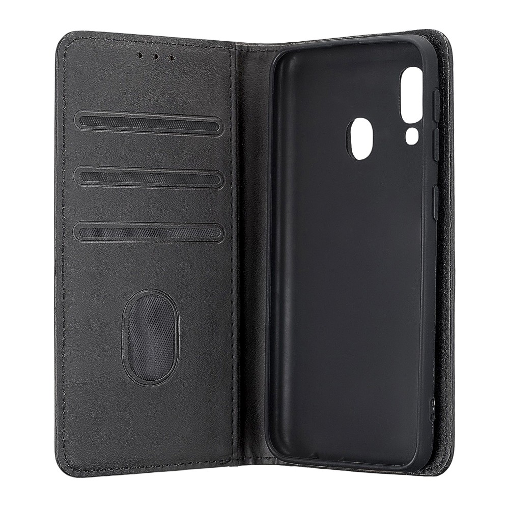 Книжка Black TPU Magnet для Samsung A40 чорна-2