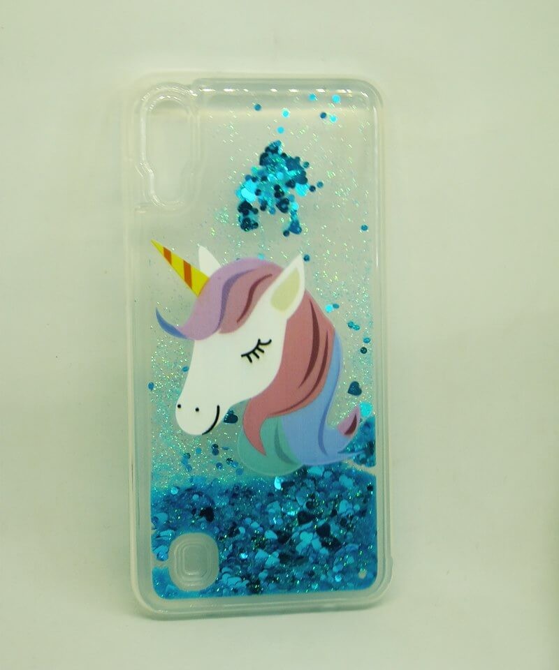 Накладка WATERSTYLE для Samsung M10 "Єдиноріг" (переливається)-0