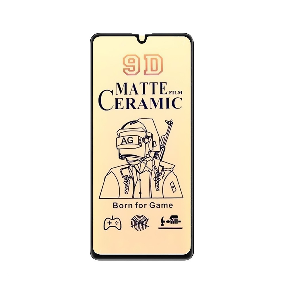 Гнучке скло Ceramic MATT для  Samsung A41 матове з чорною рамкою-0