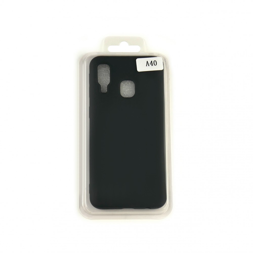 Silicone Case Full Cover для Samsung A40 чорна-0