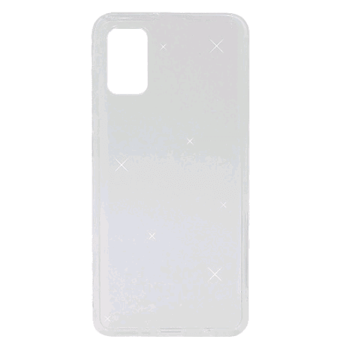 Накладка Molan Cano Glossy Jelly для Samsung A41 прозора з блискітками-0