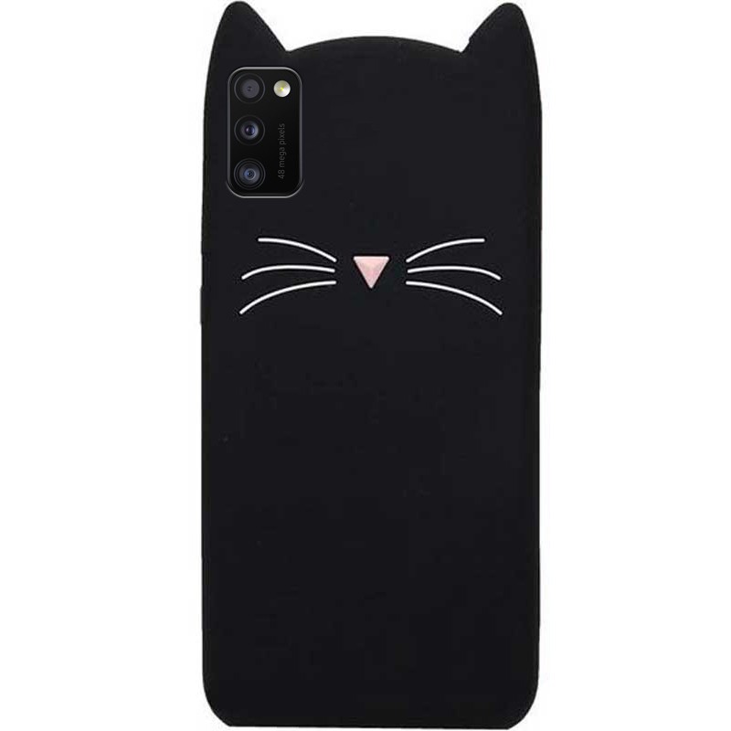 Накладка 3D Cat для Samsung A41 чорна-0