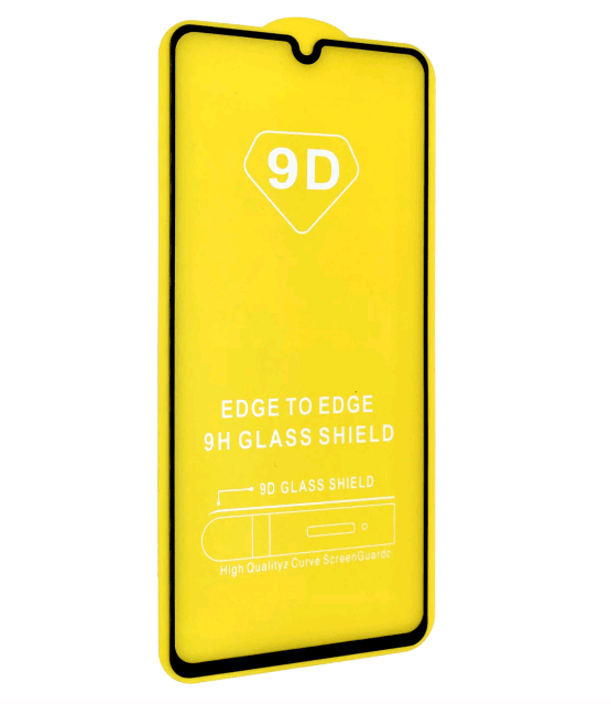 Захисне скло 9D Full Glue для Samsung A41 з чорною рамкою (м`яка упаковка)-0