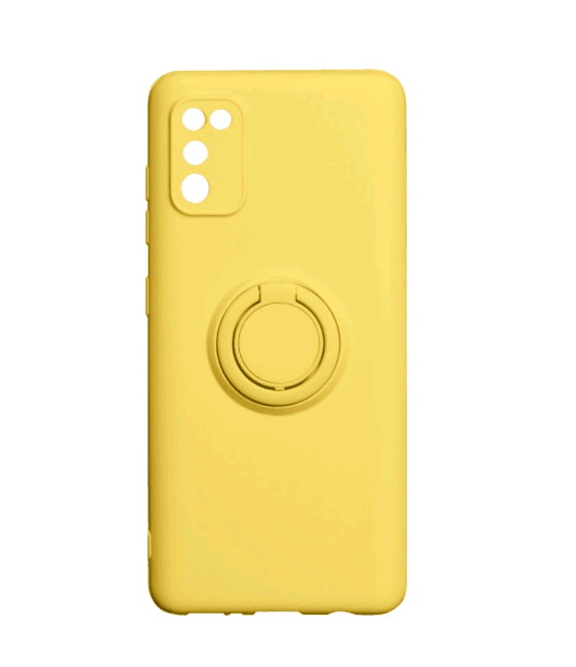 Накладка ColorRing з кільцем для Samsung A41 жовта-0