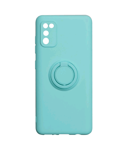 Накладка ColorRing з кільцем для Samsung A41 бірюзова-0