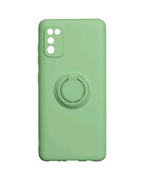 Накладка ColorRing з кільцем для Samsung A41 зелена-0