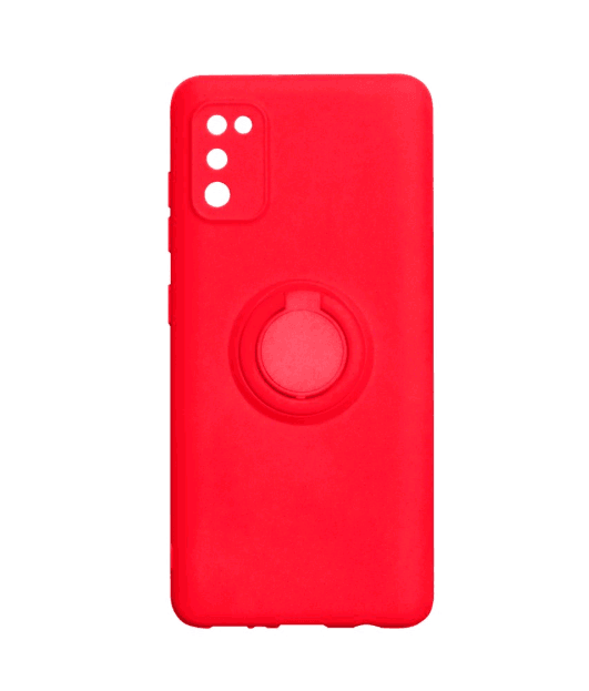 Накладка ColorRing з кільцем для Samsung A41 червона-0