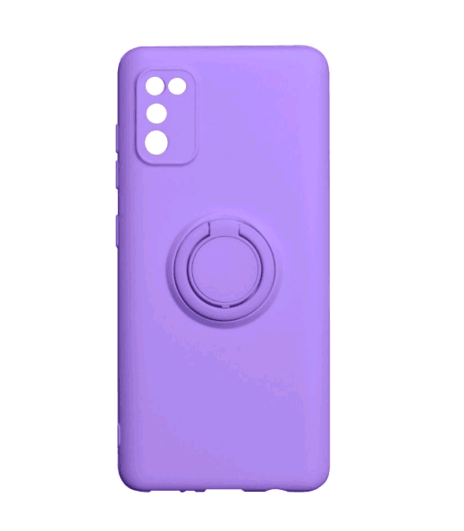 Накладка ColorRing з кільцем для Samsung A41 фіолетова-0