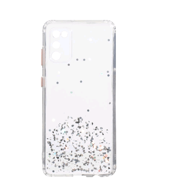 Накладка Glitter Bling Sequins для Samsung A41 срібна-0