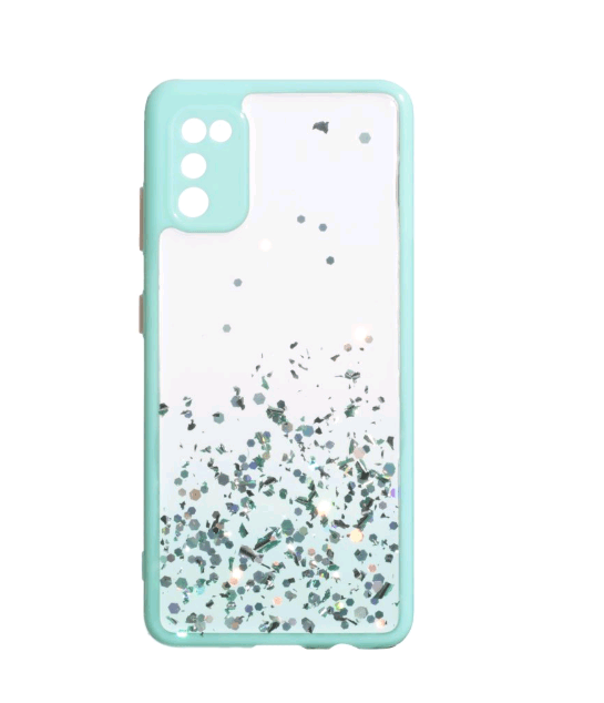Накладка Glitter Bling Sequins для Samsung A41 бірюзова-0