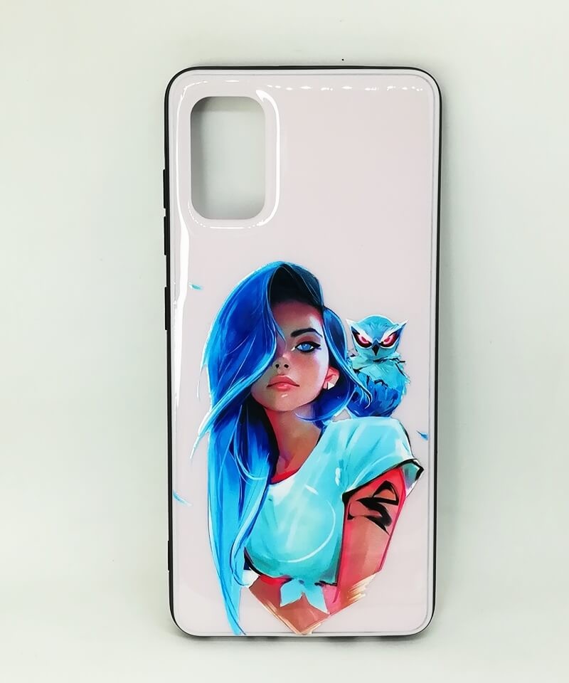 Накладка 3D Print для Samsung A41 Дівчина з совою-0