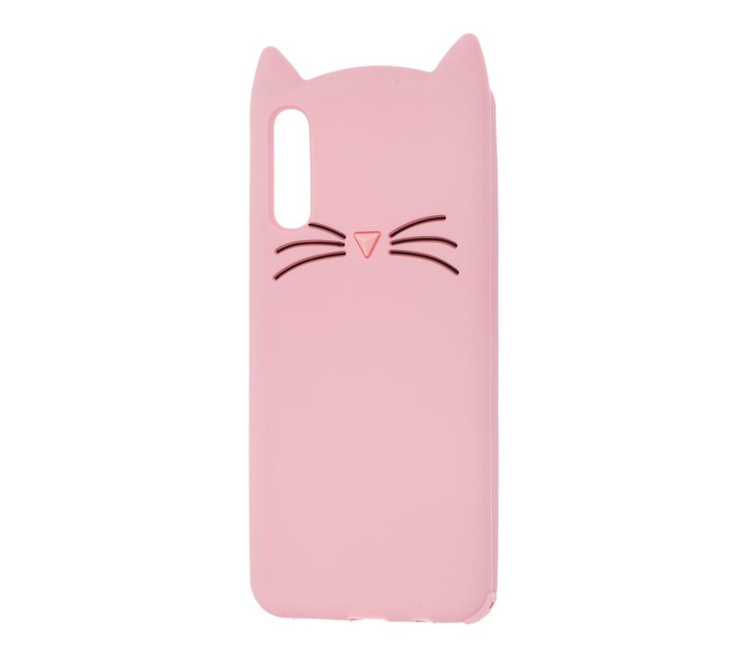 Накладка 3D Cat для Samsung A50 (A505F)/A30s (A307) пудрова-0
