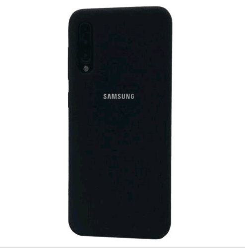 Silicone Cover full для Samsung A50 (A505F) / A30s (A307)  black-0