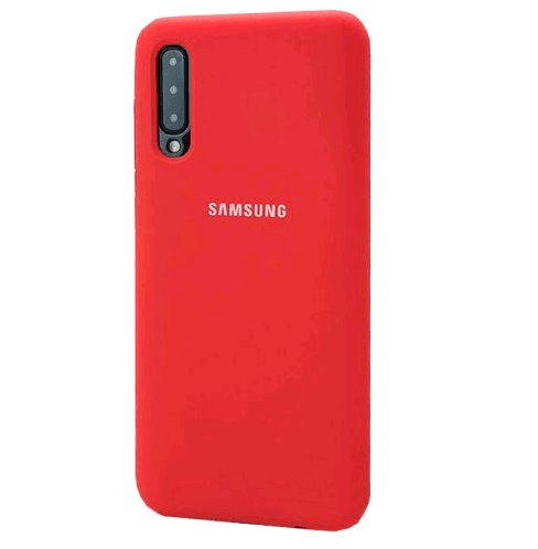 Silicone Cover full для Samsung A50 (A505F) / A30s (A307)  red-0