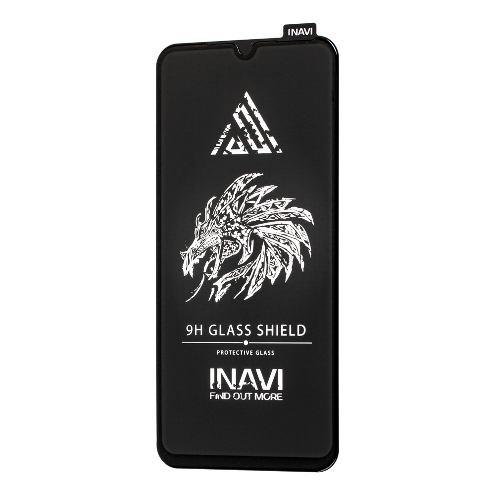Захисне скло INAVI PREMIUM для Samsung A20/A30 з чорною рамкою-0