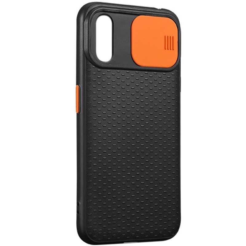 Накладка Camshield Black для Samsung A50 (A505F) / A50s / A30s з помаранчевою шторкою-0