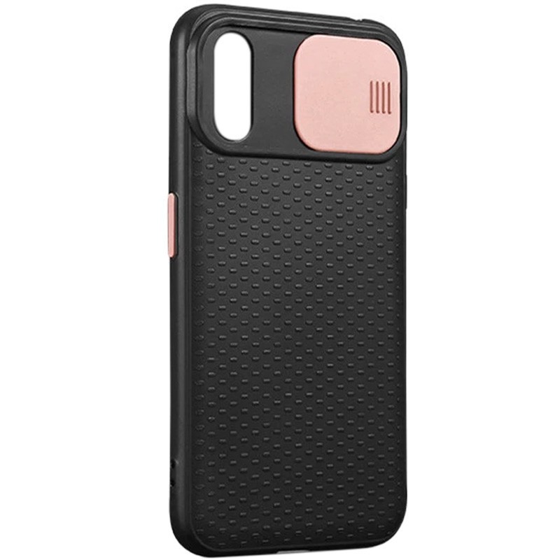 Накладка Camshield Black для Samsung A50 (A505F) / A50s / A30s з rose gold шторкою-0