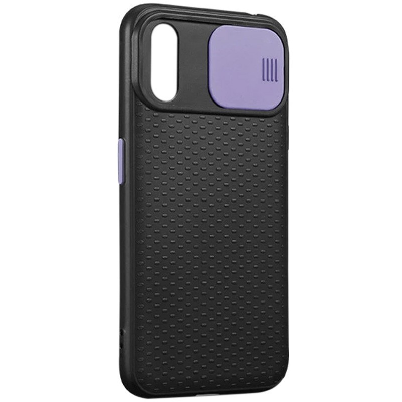 Накладка Camshield Black для Samsung A50 (A505F) / A50s / A30s з бузковою шторкою-0
