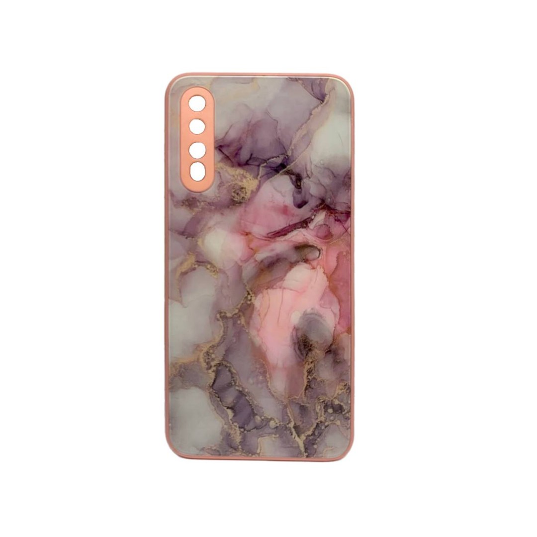 Накладка Marble Clouds для Samsung A50/A30s (Pink,скло)-0