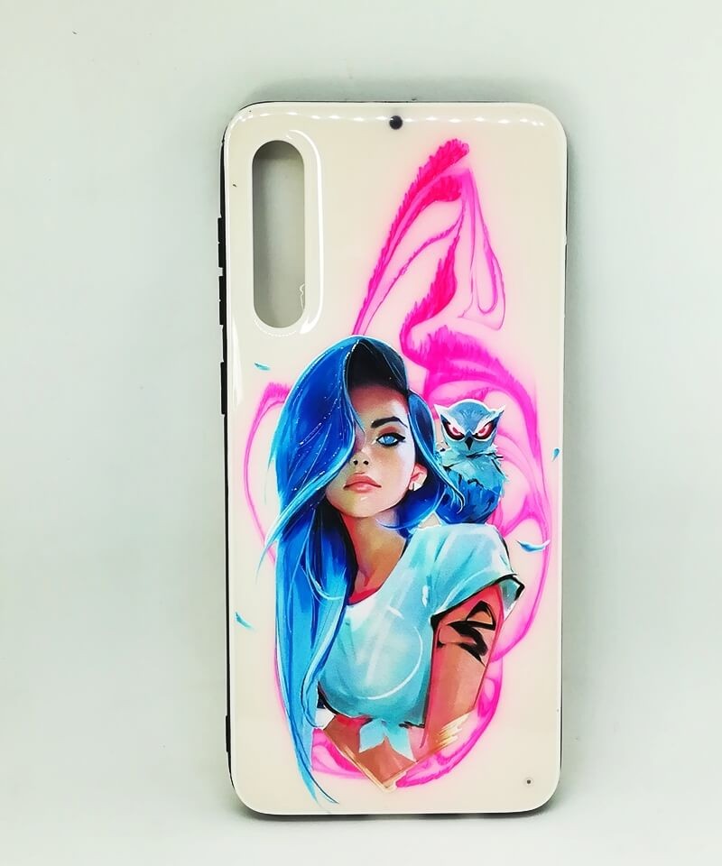 Накладка UV для Samsung A50/A30s Дівчина з совою-0
